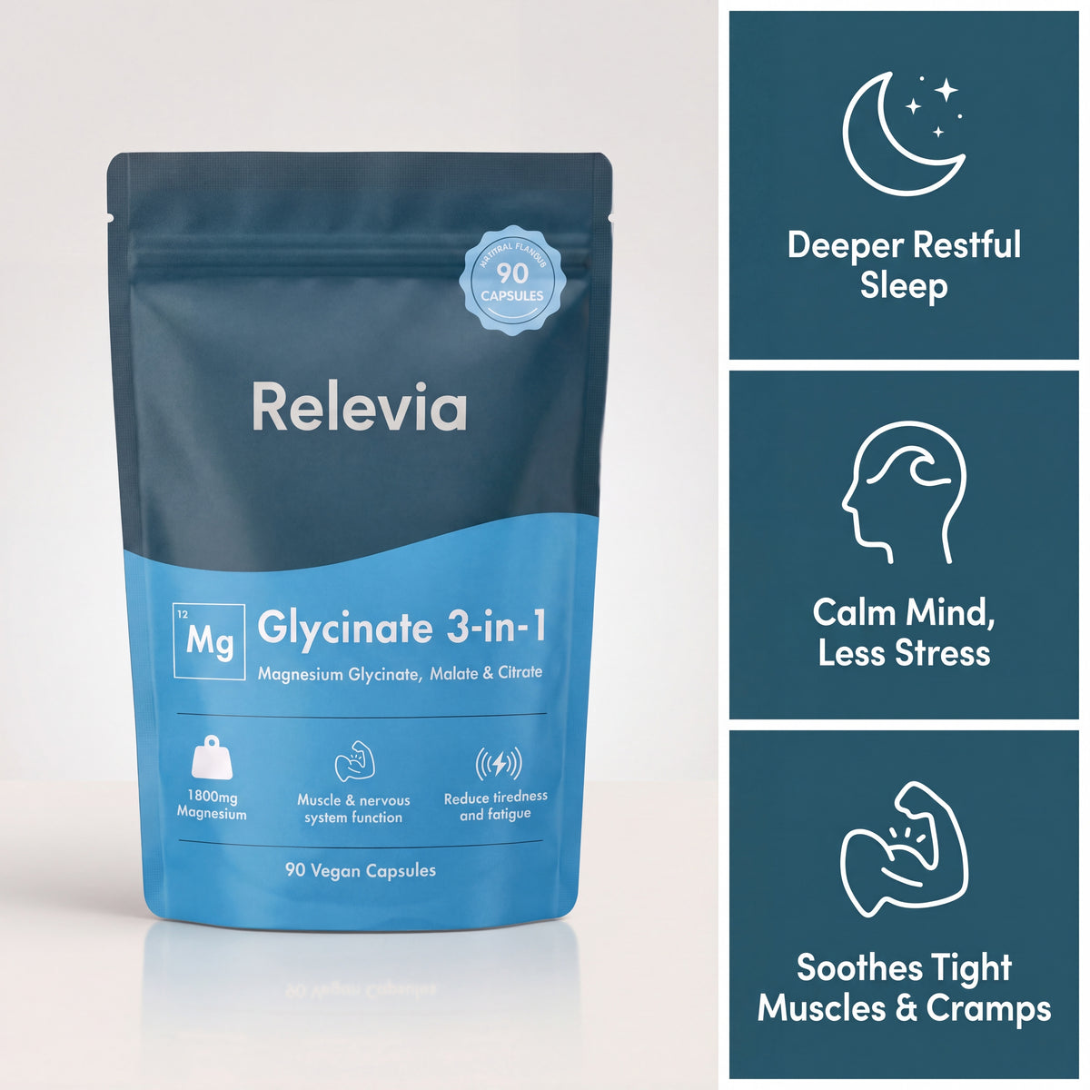 Relevia Magnesium Glycinate 3 In 1